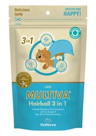 Vetnova MULTIVA HAIRBALL 3 EN 1 30CHEWS (NDR)