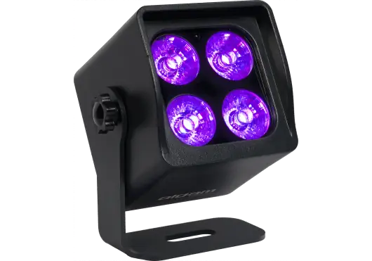 ALGAMLIGHT EVENT PAR 44 QUAD IP : Projecteur LED 4x4W RGB+WW, IP65, avec Batterie et W-DMX