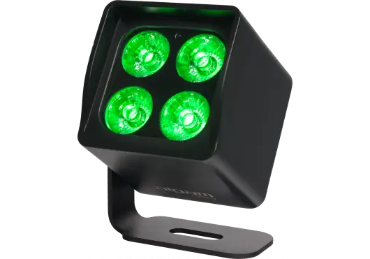 ALGAMLIGHT EVENT PAR 44 QUAD IP : Projecteur LED 4x4W RGB+WW, IP65, avec Batterie et W-DMX