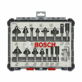 Bosch Professional Coffret de 15 fraises mixtes à queue de 6 mm