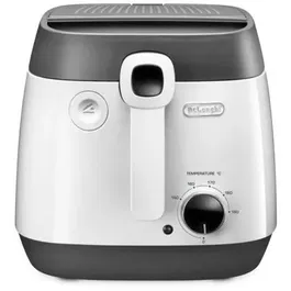 Delonghi FS6035 Friteuse 2.4L, 1700W, Capacité 1.5kg de frites, Thermostat Réglable, Cuve Amovible Antiadhésive, Hublot, Filtre Anti-Odeur, Parois Froides, Gris, 41.5 x 29 x 26 cm