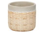 Ibergarden Pot en ciment effet rotin 12 cm gris (Set de 18)