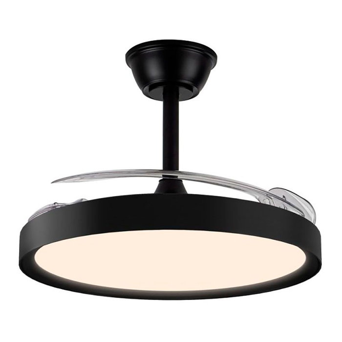 Ventilateur de Plafond avec Lumière CristalRecord Noir 43 W (3000 K) (4000 K) Ventilateur de Plafond avec Lumière CristalRecord Noir 43 W (3000 K) (4000 K)