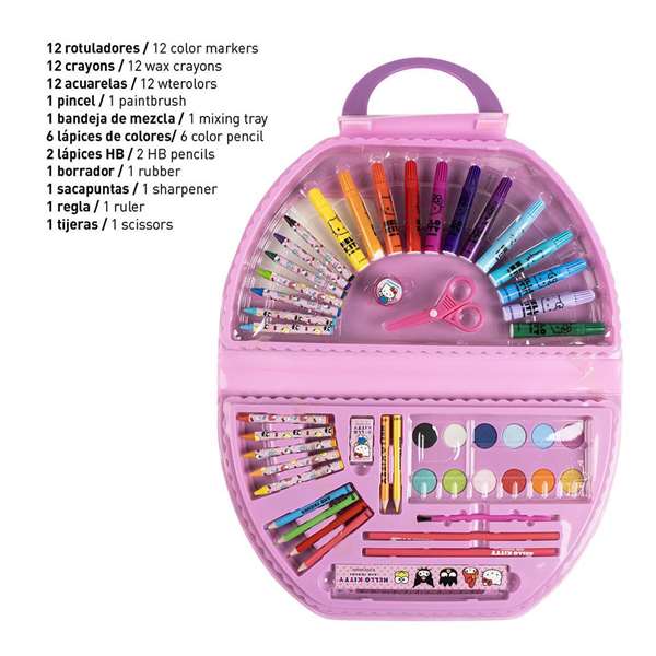 Cerda Set de Papeterie à Colorier Hello Kitty 50 Pièces - 41 x 58 x 3 cm - Âge Minimum 3 Ans - Rose Cerda Set de Papeterie à Colorier Hello Kitty 50 Pièces - 41 x 58 x 3 cm - Âge Minimum 3 Ans - Rose