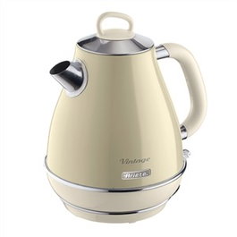 Ariete 2869/03 Bouilloire vintage sans fil 1,7L couleur beige - Filtre métal, auto-extinction, base rétro