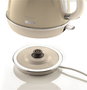 Ariete 2869/03 Bouilloire vintage sans fil 1,7L couleur beige - Filtre métal, auto-extinction, base rétro