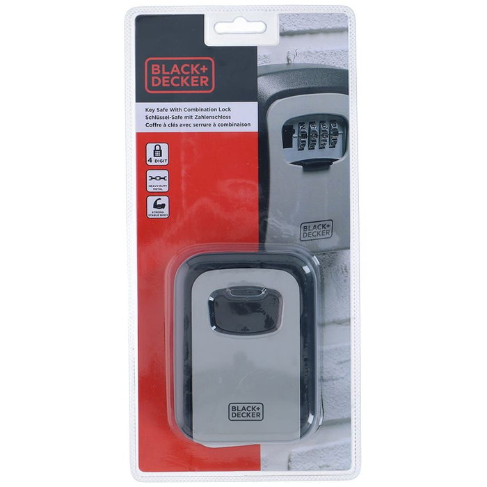 Black+Decker Boîte à clés à combinaison résistante aux intempéries 12 x 9 x 4 cm Black+Decker Boîte à clés à combinaison résistante aux intempéries 12 x 9 x 4 cm