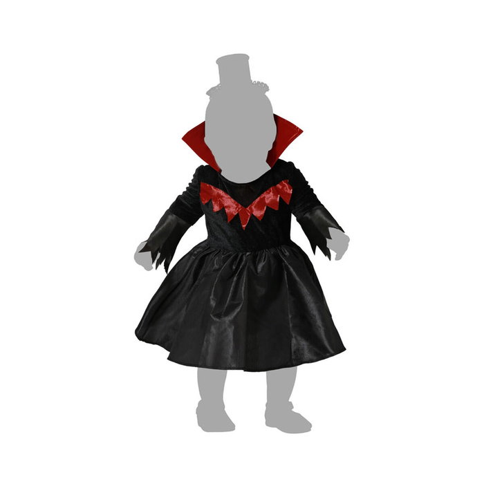 BigBuy Carnival Déguisement Vampiresse Noir avec Mini Chapeau pour Bébé BigBuy Carnival Déguisement Vampiresse Noir avec Mini Chapeau pour Bébé