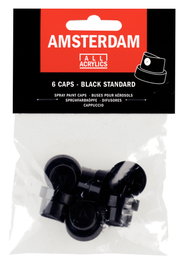 Amsterdam Diffuseurs standard pour peinture en aérosol noir x6