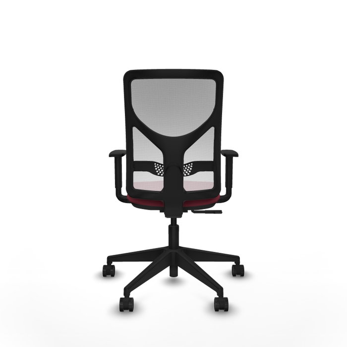 Chaise Motilla Synchro 3 positions tissu Bordeaux Maille Blanc Base pyramidale noire Accoudoir 1D Sans appui-tête Roulettes 65mm nylon Chaise Motilla Synchro 3 positions tissu Bordeaux Maille Blanc Base pyramidale noire Accoudoir 1D Sans appui-tête Roulettes 65mm nylon