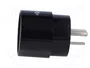 GOOBAY Adaptateur de voyage avec mise à la terre, noir