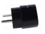 GOOBAY Adaptateur de voyage avec mise à la terre, noir