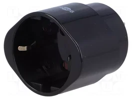 GOOBAY Adaptateur de voyage avec mise à la terre, noir