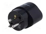 GOOBAY Adaptateur de voyage avec mise à la terre, noir