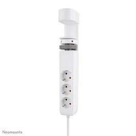 Neomounts DS22-840WH6 VOLT Prise de Bureau avec Pince, 2x USB-C 20W, 1x USB-A 18W, 3 Prises 230V Type F 3680W, Charge Rapide, Cordon 1,4m - Blanc