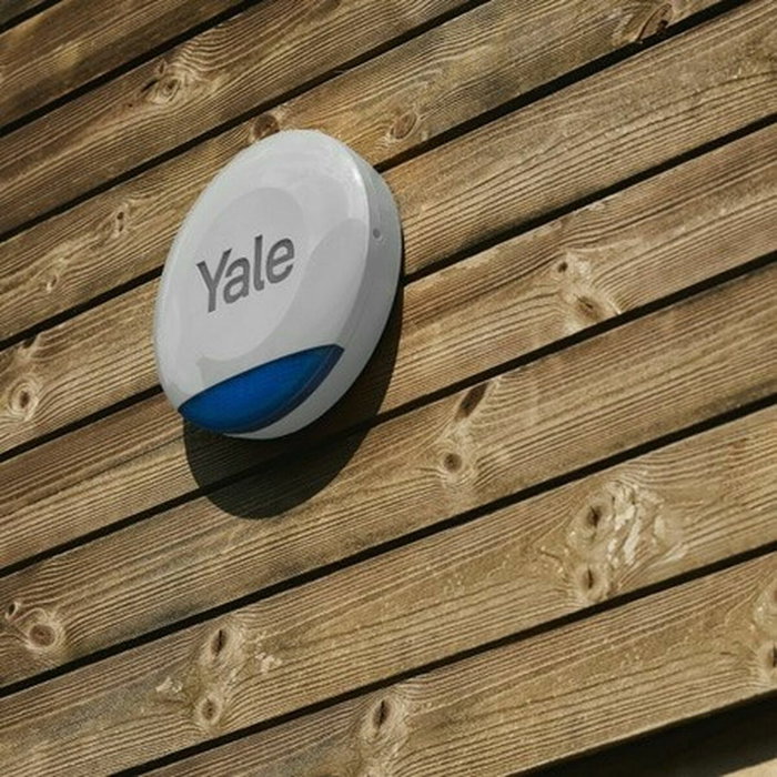 Yale Sirène extérieure avec LED clignotantes Gris
