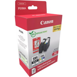 Canon Multipack PG-595XL / CL-586XL avec 50 feuilles de papier photo 10x15 cm