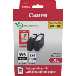 Canon Multipack PG-595XL / CL-586XL avec 50 feuilles de papier photo 4x6