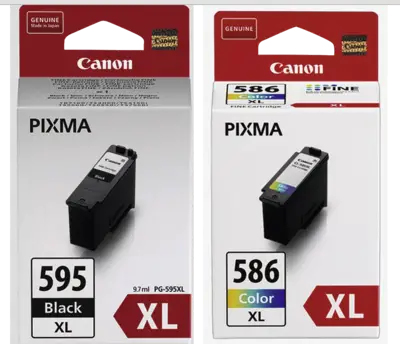 Canon 7170C004 Pack Multipack 4 Cartouches d'encre haute capacité XL PG-595XL Noir et CL-586XL Cyan, Magenta, Jaune Canon 7170C004 Pack Multipack 4 Cartouches d'encre haute capacité XL PG-595XL Noir et CL-586XL Cyan, Magenta, Jaune