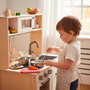 Tachan - Sac à dos transparent avec set de cuisine jouet en acier 11 pièces - Casseroles, poêles, écumoire, gant - À partir de 3 ans