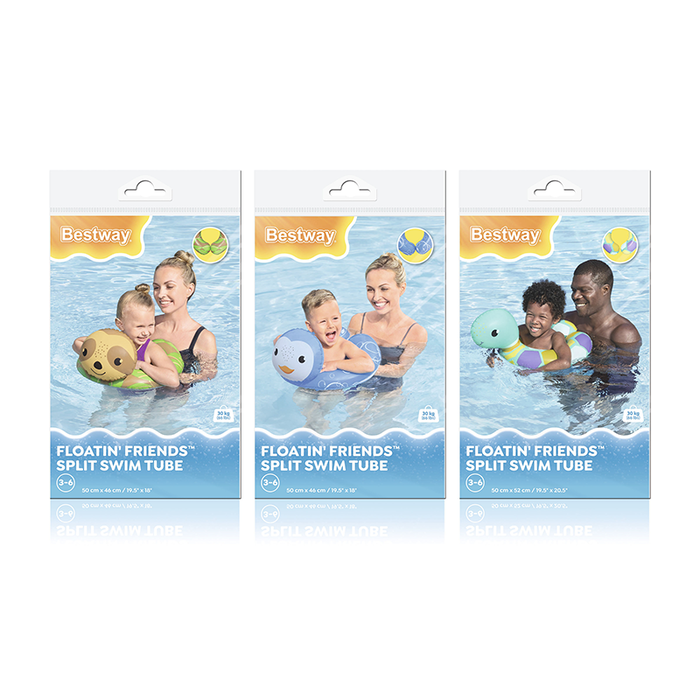 Bestway Flotteur Gonflable Animaux Couleur Assortie 50x46/50x52 cm 3-6 Ans Plage et Piscine 36405