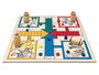 Cayro Jeu de Parcheesi Collection - Plateau en bois 34.5x34.5 cm - Version multilingue (Français, Espagnol, Anglais, etc.)