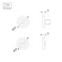 Emuca Lot de 5 condamnations avec rosace ronde pour portes intérieures, diamètre 35mm, Zamak, Nickel satiné