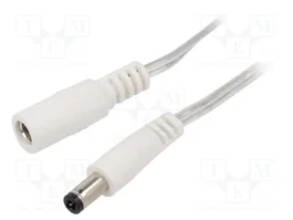 BQ CABLE Câble d'alimentation DC plat 3m, DC 5,5/2,5 mm prise et socle, droit