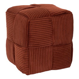 Home Deco Factory Pouf Tressé Scott Terracotta
