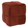 Home Deco Factory Pouf Tressé Scott Terracotta