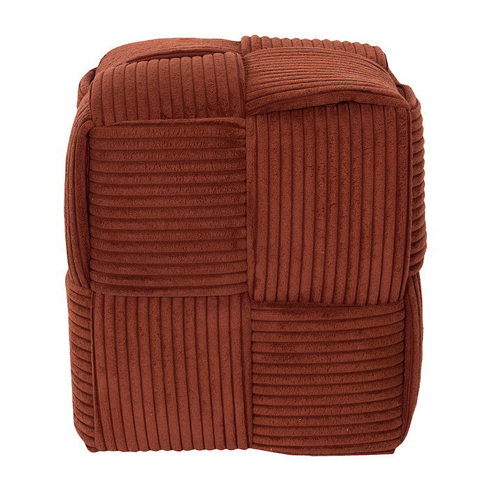 Home Deco Factory Pouf Tressé Scott Terracotta
