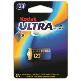 Kodak Piles Lithium Ultra 123 Photo pour Appareils Photo - Lot de 1 Blister