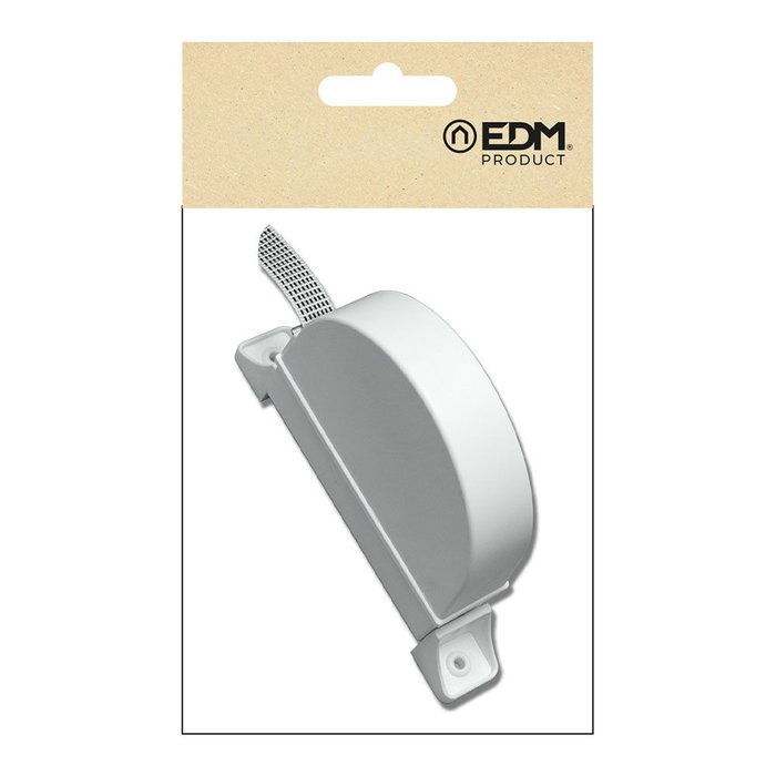 Edm PR02 Blanc Recogedor abatible pour cintas de persianas 14 mm 175 x 32 x 120 mm