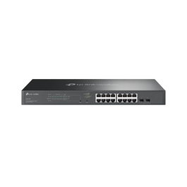 Omada SG3210XHP-M2 - Commutateur réseau managé 16 ports Gigabit PoE+ (802.3at/af) 150 W, 2 slots SFP, VLAN, QoS, routage statique, rackable
