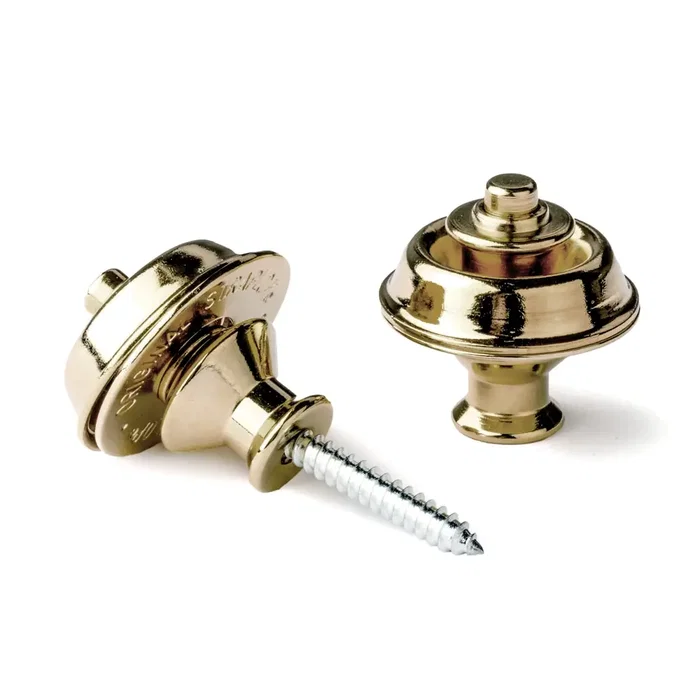 Dunlop Straplok Dual Design Brass Cierre de correa Dunlop Straplok Dual Design Brass Cierre de correa