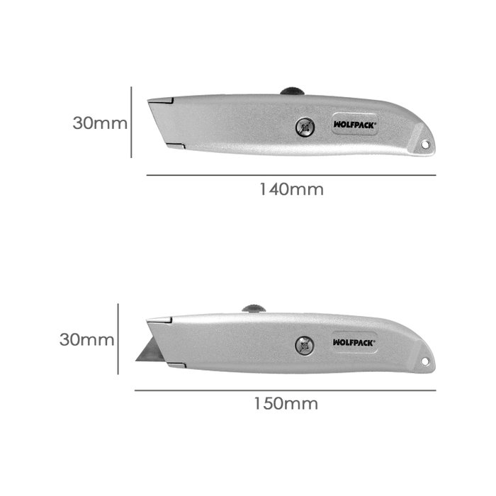 WOLFPACK LINEA PROFESIONAL Cutter avec lame trapézoïdale en acier SK5