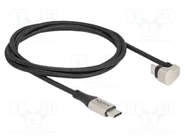 DELOCK Câble USB 2.0 USB C à USB C angulaire 1m Noir 60W