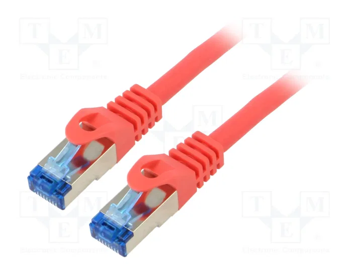 LANBERG Cordon de raccordement Cat 6a S/FTP rouge 1,5m RJ45 LANBERG Cordon de raccordement Cat 6a S/FTP rouge 1,5m RJ45