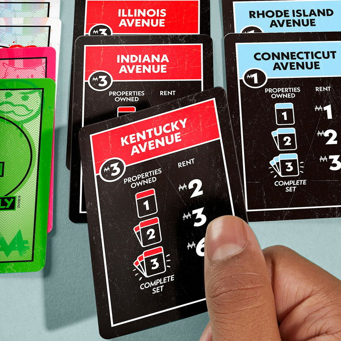 Monopoly Deal No Mercy G3071 Hasbro, jeu de cartes, versions portugaise et espagnole, pour adultes et enfants à partir de 8 ans