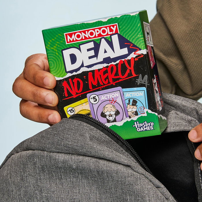 Monopoly Deal No Mercy G3071 Hasbro, jeu de cartes, versions portugaise et espagnole, pour adultes et enfants à partir de 8 ans