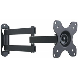 Techly Support mural universel pour TV LED LCD 13-30" - Articulation complète, inclinaison +/-15°, rotation 180°/360°, noir - 15 kg max