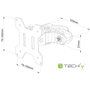 Techly Bras de support de moniteur ou TV pour poteaux 28-60 mm, compatible VESA 75x75/100x100, 13 à 30 pouces, jusqu'à 10 kg