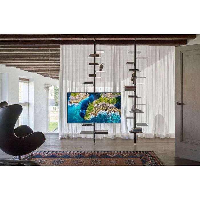 Techly Bras de support de moniteur ou TV pour poteaux 28-60 mm, compatible VESA 75x75/100x100, 13 à 30 pouces, jusqu'à 10 kg