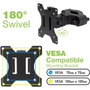 Techly Bras de support de moniteur ou TV pour poteaux 28-60 mm, compatible VESA 75x75/100x100, 13 à 30 pouces, jusqu'à 10 kg