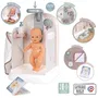 Smoby Baby Nurse - Douche pour poupon avec cape de bain, pousse-mousse et douchette amovible - Fonctionnelle, pour poupons jusqu'à 40 cm