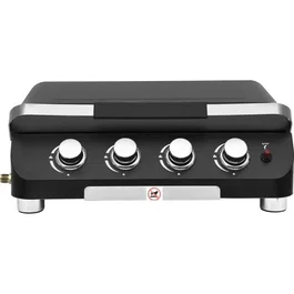 Cookingbox PALMA Plancha à gaz 4 feux 10kW Noir et Doré