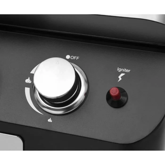 Cookingbox PALMA Plancha à gaz 4 feux 10kW Noir et Doré