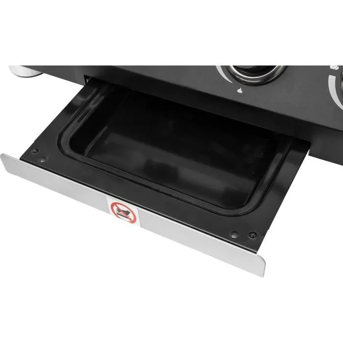 Cookingbox PALMA Plancha à gaz 4 feux 10kW Noir et Doré