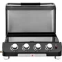 Cookingbox PALMA Plancha à gaz 4 feux 10kW Noir et Doré