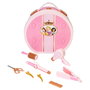 JAKKS PACIFIC - Set de coiffure de voyage Princesses Disney, avec miroir, lisseur, boucleur, sèche-cheveux, brosse et accessoires, sur piles